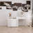 Extended Desktop 10 Drawers Chest Of Drawer Without Handle White Colour Vanity