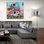  «The Polka Dot Cottage» par Carrie Sharp, art mural en verre acrylique, 36 po x 36 po