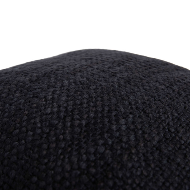 Coussin décoratif en coton, Noir