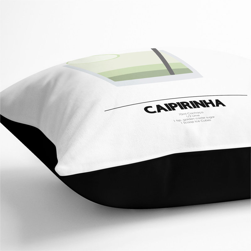 Caipirihna Square Throw Cushion, 40cm H x 40cm W x 15cm D, Black