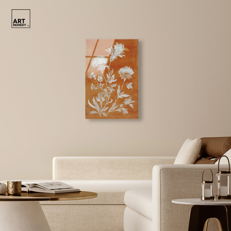 «Chrysanthemum I Print Boho Wall Art» par Art Remedy,, H 36 po x l 24 po, Imprimé acrylique ultrabrillant