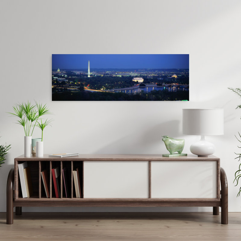 High Angle View Of A City Washington DC USA by J Sohm/VOA LLC - Wrapped Canvas Panoramic Print, 30.48 cm H x 91.44 cm W