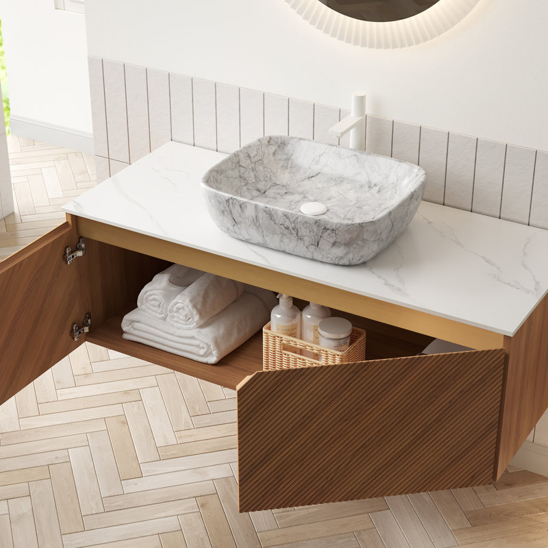 Bathroom Vanity&Sink, Oak, 48"