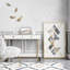 Rectangle Writing Desk with Golden Metal Legs-923807047