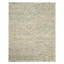 Tapis rayé en laine tissé à la main 2 pi x 3 pi ivoire et gris avec franges-647807323