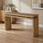60" Farmhouse Console Table with Two-Tier Open Shelves and Solid Wood Frame, Antique Brown-115319720