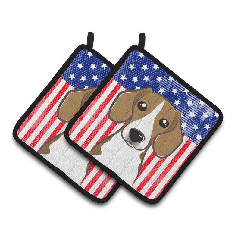 Cuisinier poignée pour trésors et beagle caroline American Flag