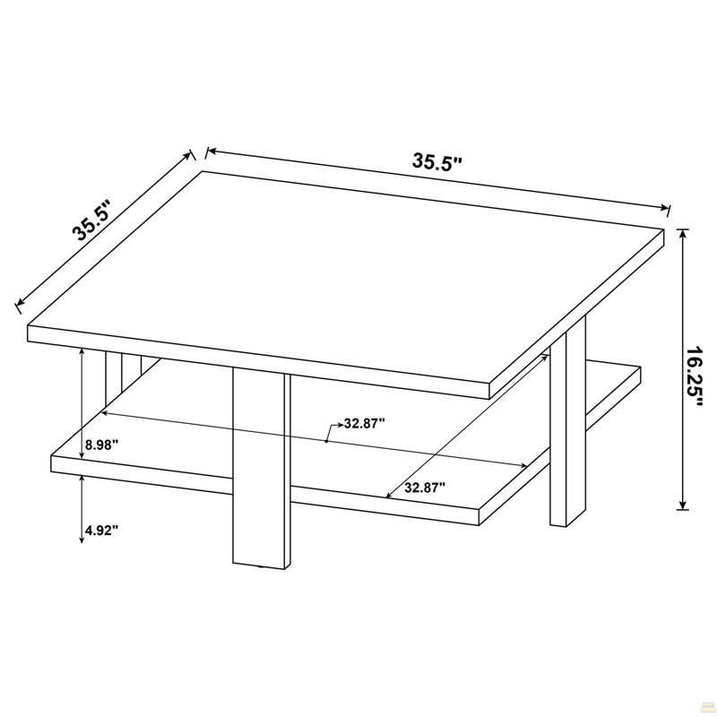 Table basse carrée