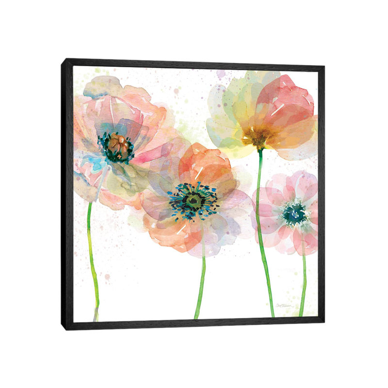 Summer Field's I by Carol Robinson - Painting on Canvas, 45.72 cm H x 45.72 cm W, Black Framed