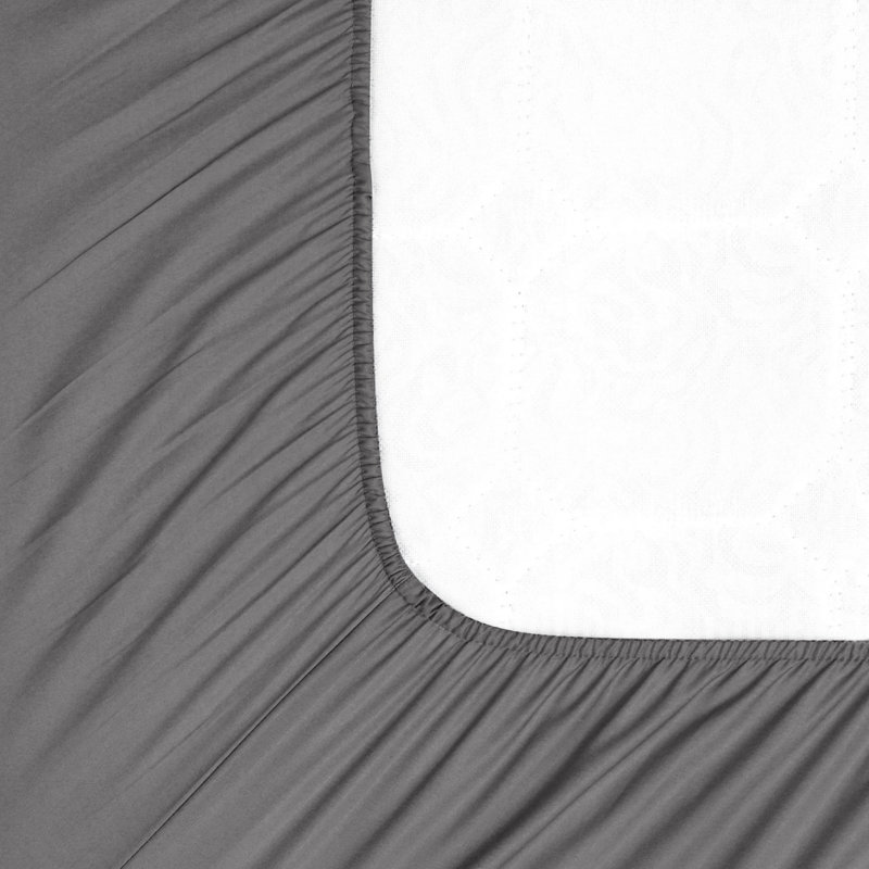 100% Cotton Sateen Luxurious 1200 Thread Count 4-Piece Sheet Set, Cal King, Steel