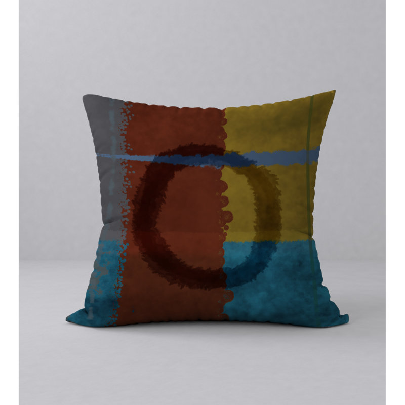 Abstract Reversible Throw Pillow, 24" x 24"