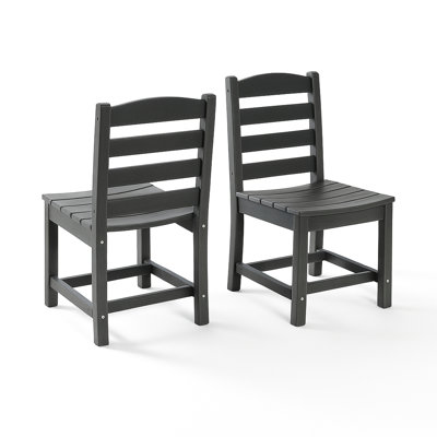 Fauteuil d'extérieur gris sans accoudoirs avec cadre résistant aux intempéries, style moderne pour le jardin et les réceptions, résistance élevée aux chocs, groupe de 2 personnes assises d'une largeur de 34,24 po, esthétique contemporaine, longue durée de vie, faible