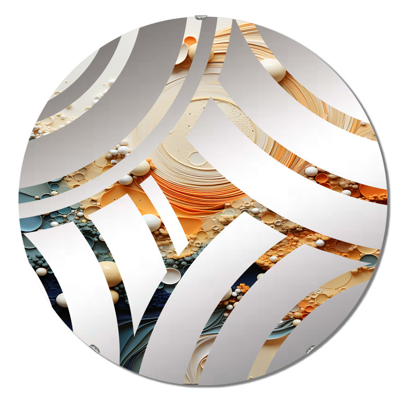 Miroir décoratif Serene Sands II - Center Wave, 23,6 po x 23,6 po