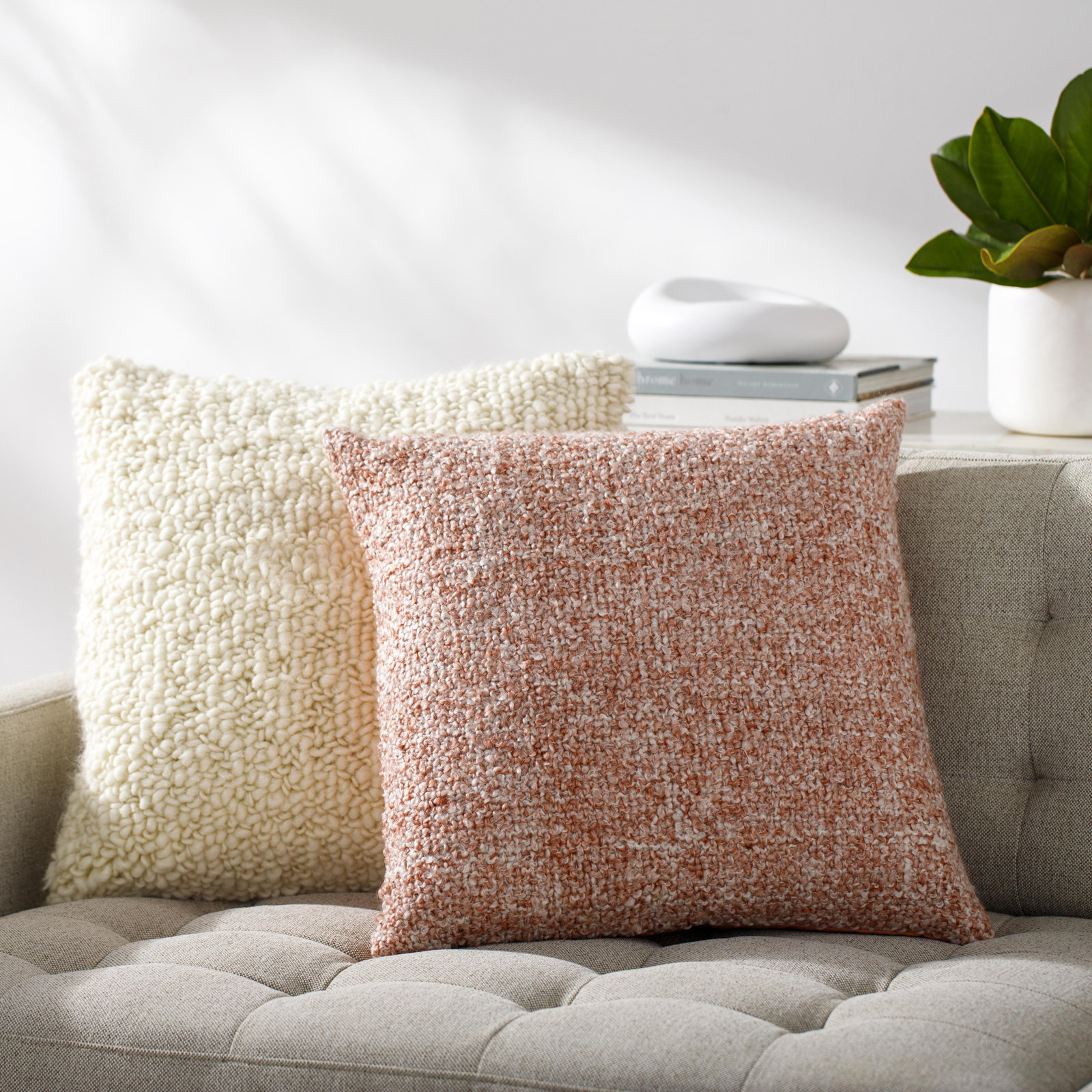 Tamari Polyester Throw Pillow, 22"H x 22"W, Pillow Cover Only - No Insert, Tuscany