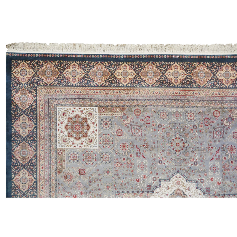 Tapis en soie pure touffetée 9X12 Hereke, 1000 KPSI