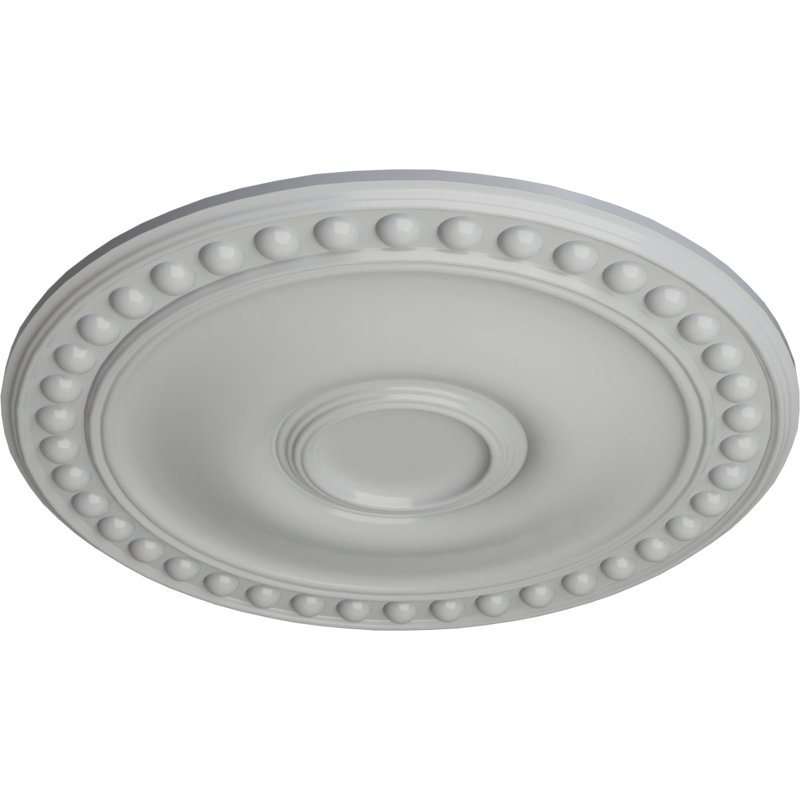Médaillon de plafond de 19 1/8 po x P 1 po (convient aux auvents jusqu'à 5 5/8 po), Givré