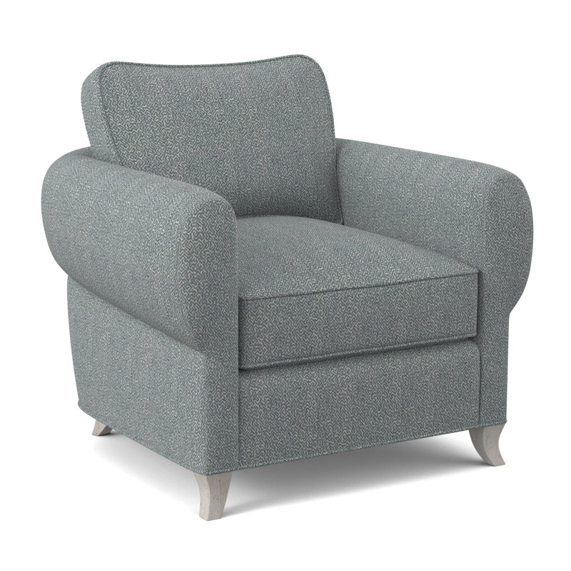 Fauteuil cocon, Bisque, Mélange de polyester cyan maya