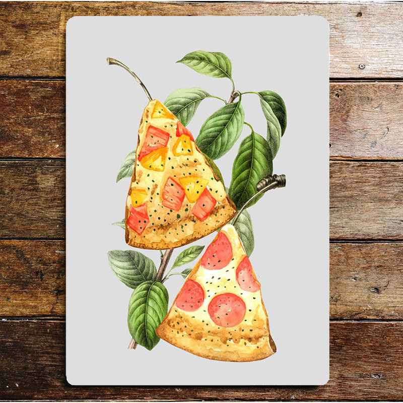 Food & Beverage Wall Decor on Metal, 60cm H x 40cm W