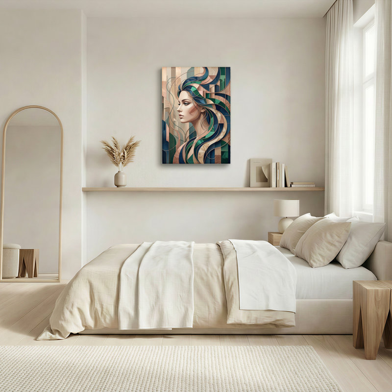 Ensemble d'une toile abstraite, H 18 po x l 12 po, Toile tendue