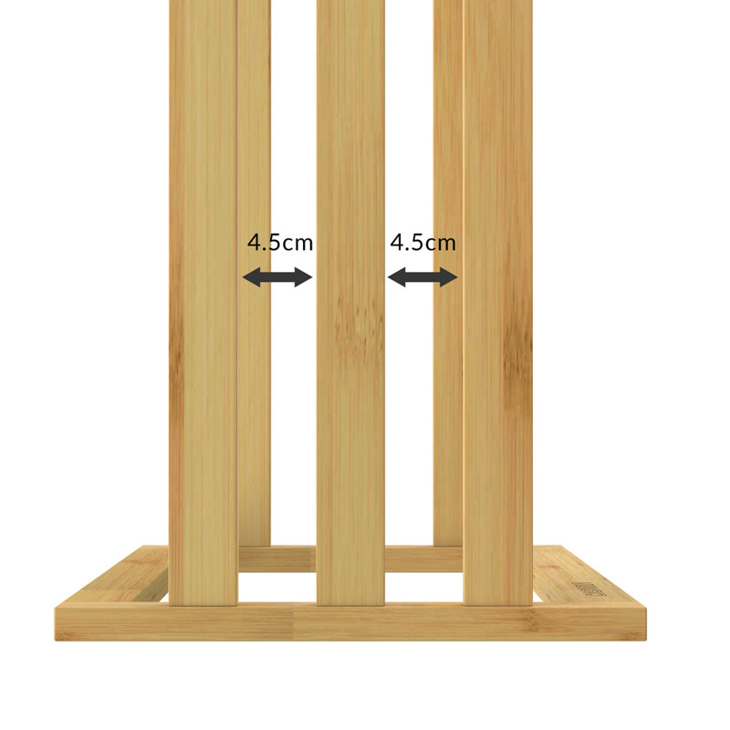 Towel Rack Bamboo Natural/Stainless Steel