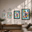 Floral Ribbons in Bloom Retro - Framed Print-77800028-77800016
