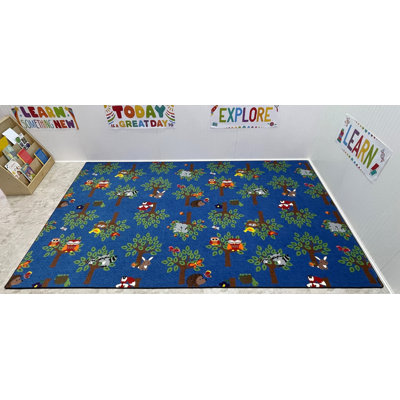 Tapis de classe KidCarpet.com « Merveilles de la forêt », rectangle de 122 x 183 cm