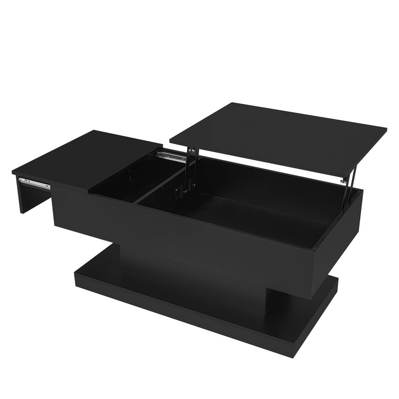 Table basse réglable Montara avec lumières DEL et plateau extensible