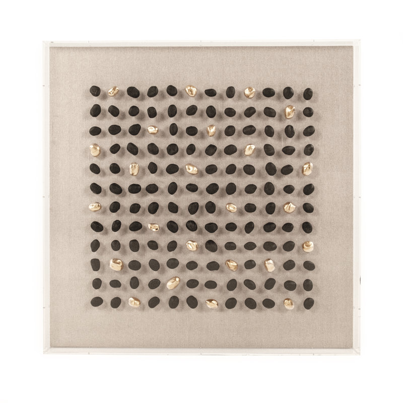 Gold Black Stone Wall Art Print