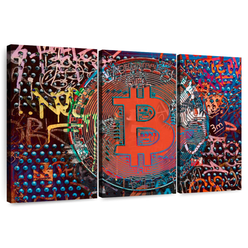 Kerner Bitcoin Graffiti I, 42" H x 65" W