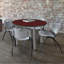 Plateau de table Kee, 4 chaises empilables-1562182181-1562182179-1562182174