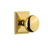 Grandeur Concealed Screw Mechanism Mushroom Knob with Square Rosette