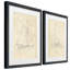 Plan de voilier III - Encadré sous verre, lot de 2, grande décoration murale pour salon