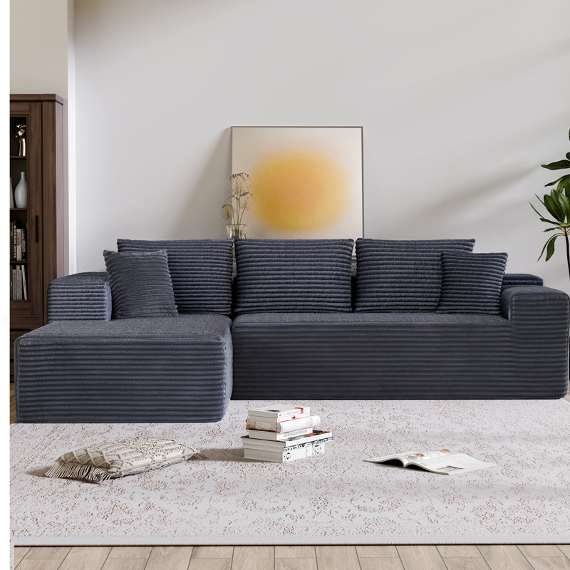 Canapé compressé sans squelette en chenille - sans assemblage, éponge haute densité, conception peu encombrante pour les appartements et les salons