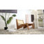 Chaise longue Arihaan de style japonais sans accoudoirs, structure en bois de frêne massif avec siège en rotin tissé à la main, capacité de poids de 440 lb, chaise d'appoint minimaliste de conception nordique