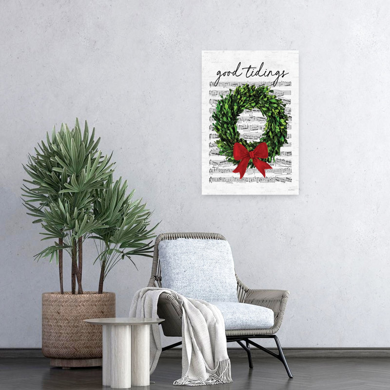 Good Tidings 1 Piece Wrapped Canvas Wall Art, 60.96cm H x 40.64cm W