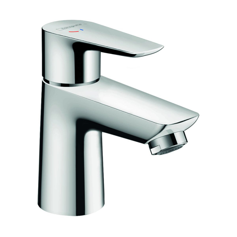Robinet de salle de bain monotrou avec drain Talis E, Chrome