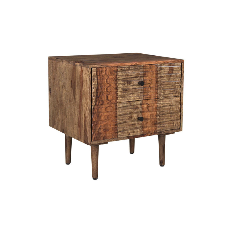 Table de chevet 2 tiroirs Eleck