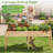 Outdoor Raised Garden Bed With Legs 73x23x30in Wood Planter Box With Divider Panel-159864000