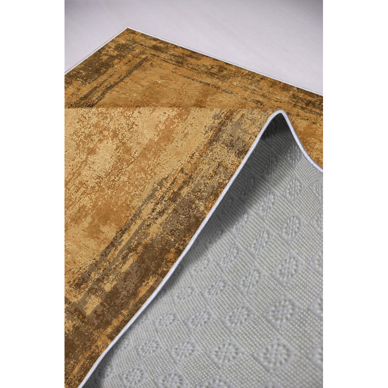 High-Quality Hall Carpet, 3.3 x 6.6 Feet, Brown | 100% Polyester, 650 GSM | Antibacterial, Eco-Friendly, Non-Slip PVC Dot Underside | Machine Washable, 0.2 in Pile Height | Perfect for Home Entryway & Living Areas