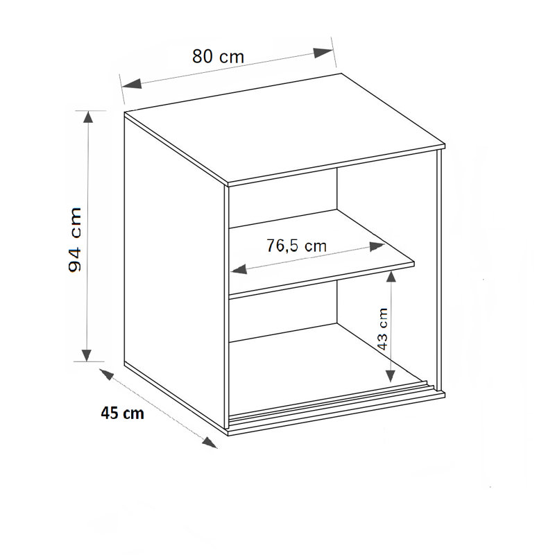 Wixom 2 - Door Rectangle Accent Cabinet