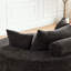 Canapé simple pivotant avec coussin moelleux en chenille Boneless-12763023