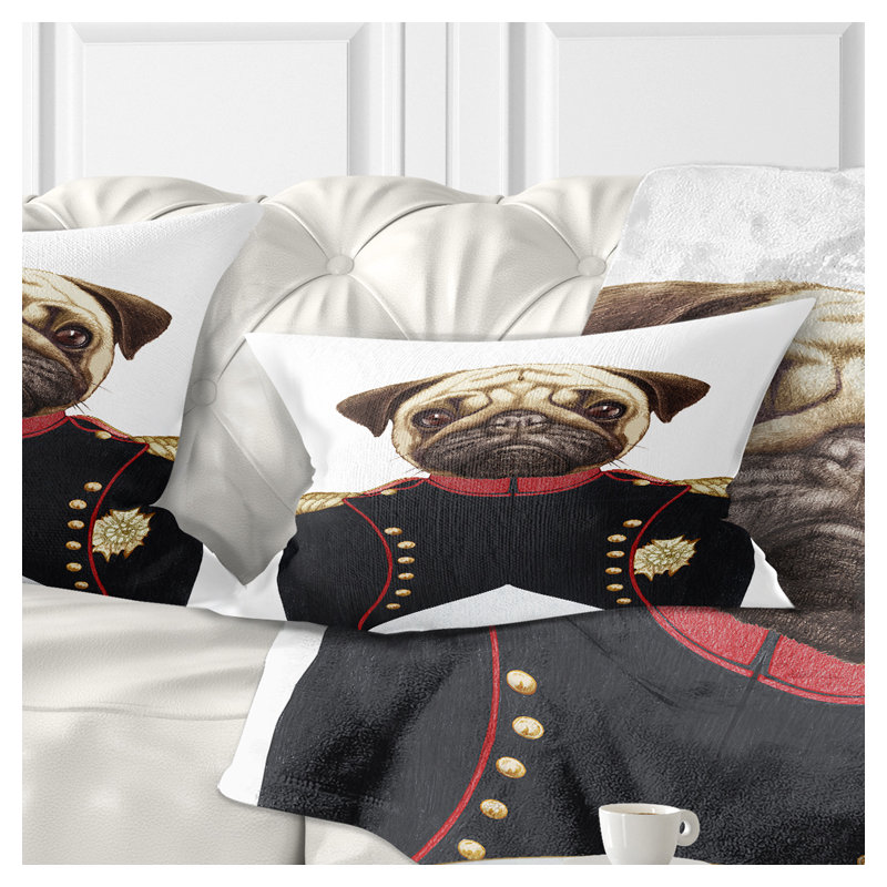 Coussin animal en uniforme militaire