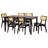 Kells 6 - Person Four Leg Dining Set-129490340-129490341