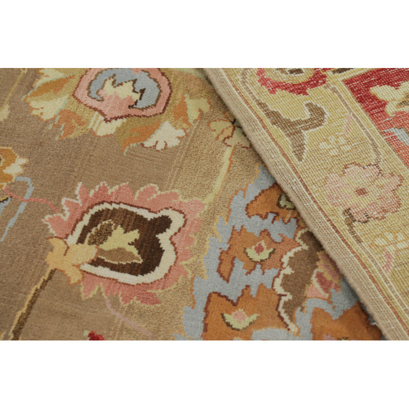 Rug & Kilim’S Persian Tabriz Style Rug In Beige-Brown With Floral Patterns
