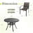 4-Person Round Patio Dining Set With Wicker Rattan Chairs-808025577