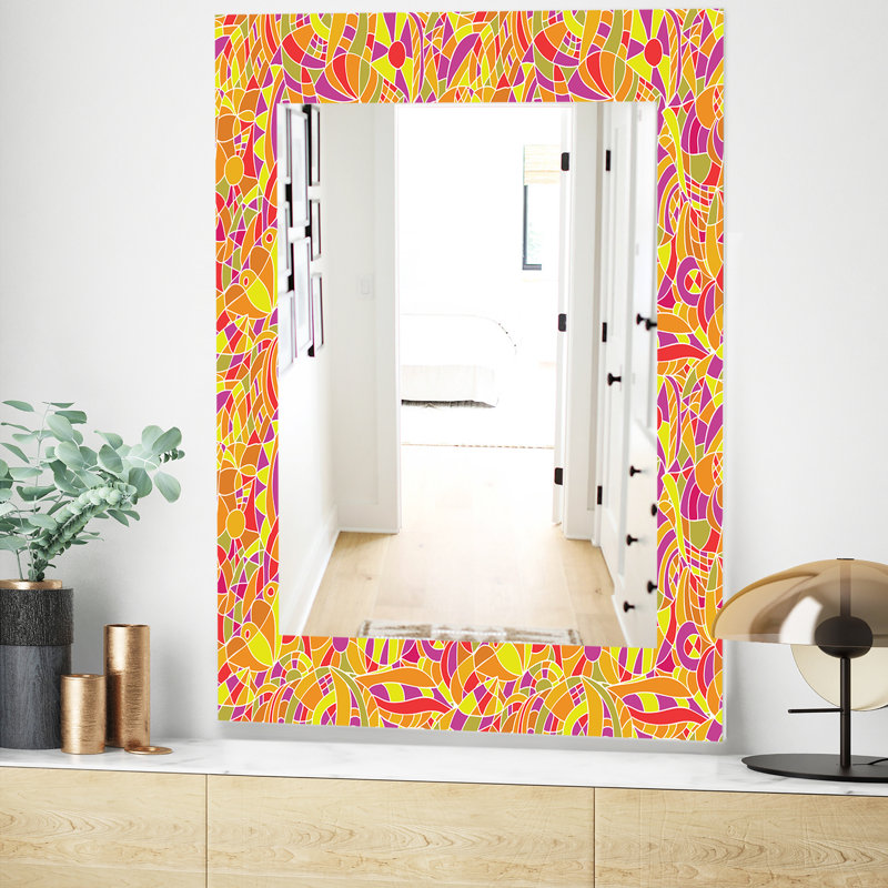 Miroir d’appoint mural moderne à la main, H 24 po x l 32 po