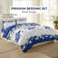 Ensemble de couvre-lit matelassé 9 pièces avec rideaux transparents, ensemble de literie comprenant couvre-lit, taies décoratives et rideaux filtrants, dessus à œillets de 1,6 po, lavable à la machine-124985189