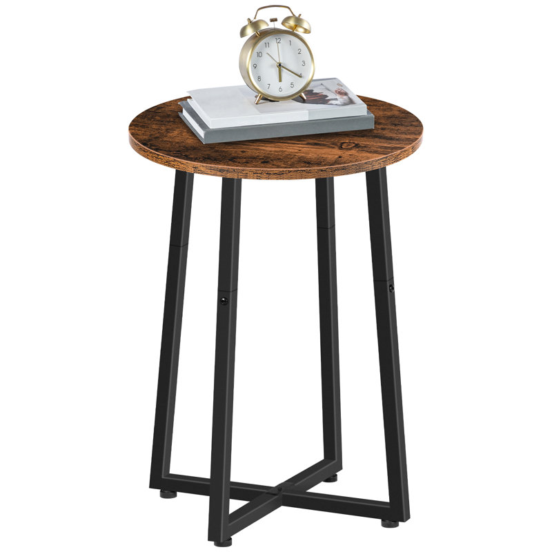 Phair 21.7" Round End Table, Brown