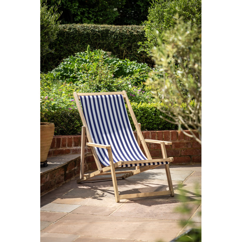 Newburyport Folding Deck Chair, Navy