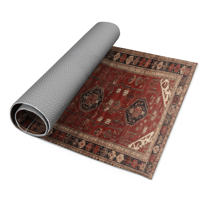 Tapis turc intérieur et extérieur brun, Rectangulaire 2 pi x 3 pi